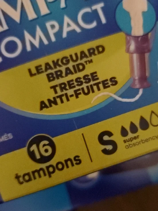 Compact Super Absorbency Tampons - Blue - Picture 3 of 3